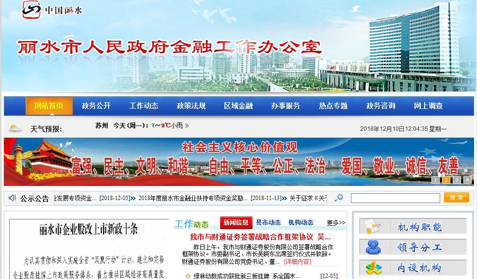 丽水市人民政府<font color=red><b>金融</b></font>工作办公室