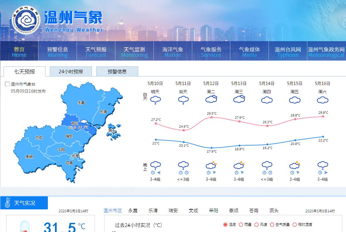温州市<font color=red><b>气象局</b></font>